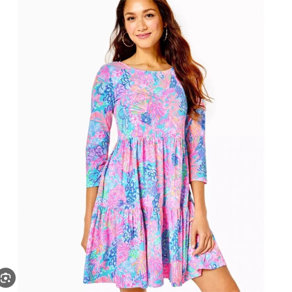 Lilly Pulitzer Geanna Swing Dress Multi Splendor in the Sand